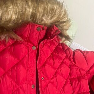 Tommy Hilfiger with zipper fury Red Jacket